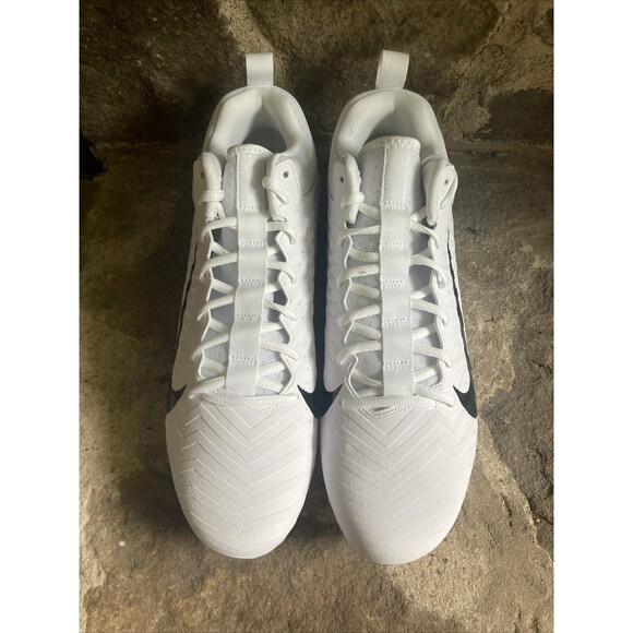 Nike Alpha Menace Pro Low Football Cleats White Black Men Size 10 CV6477-100 - Picture 3 of 7